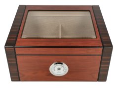 Humidor červenohnedý presklený 35D