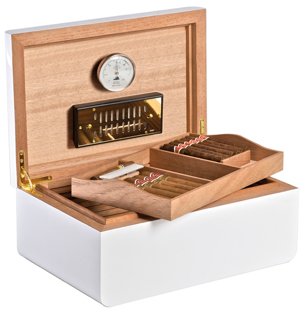 Humidor Adorini Carrara L White
