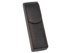 Adorini puzdro na 2 cigary, koža, čierne